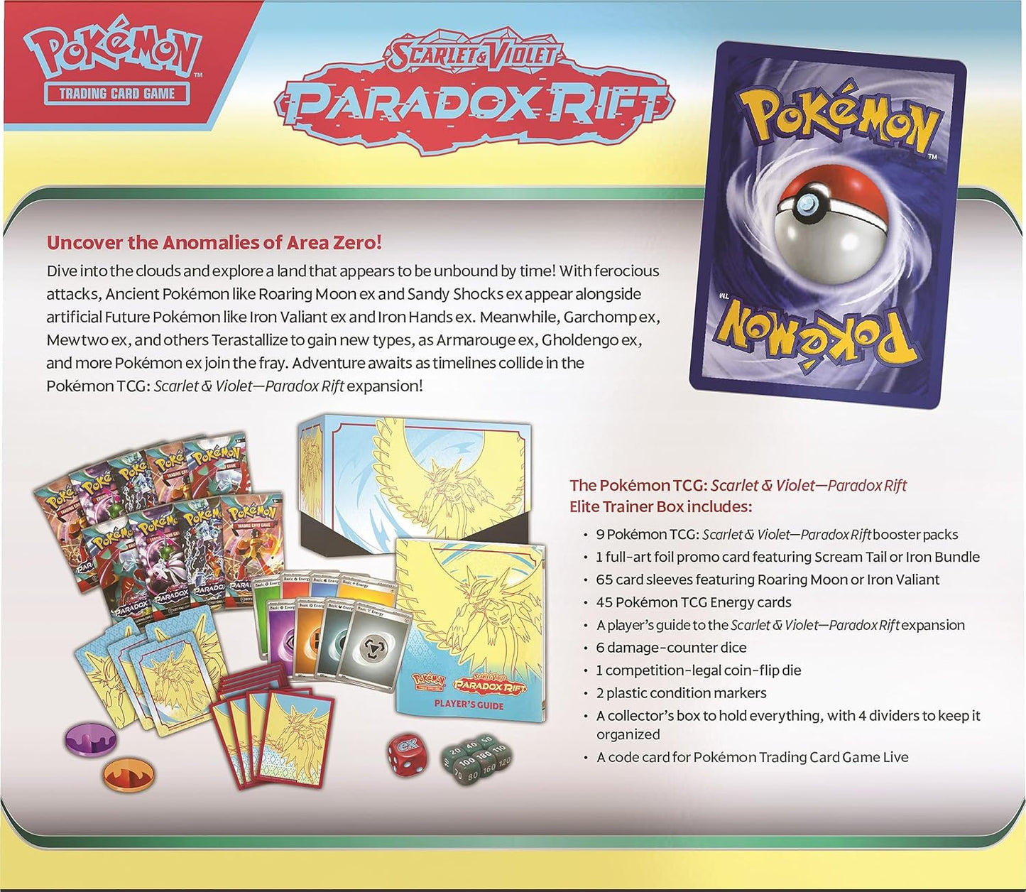 Paradox Rift Elite Trainer Box (Roaring Moon) Pokemon Trading Card Game