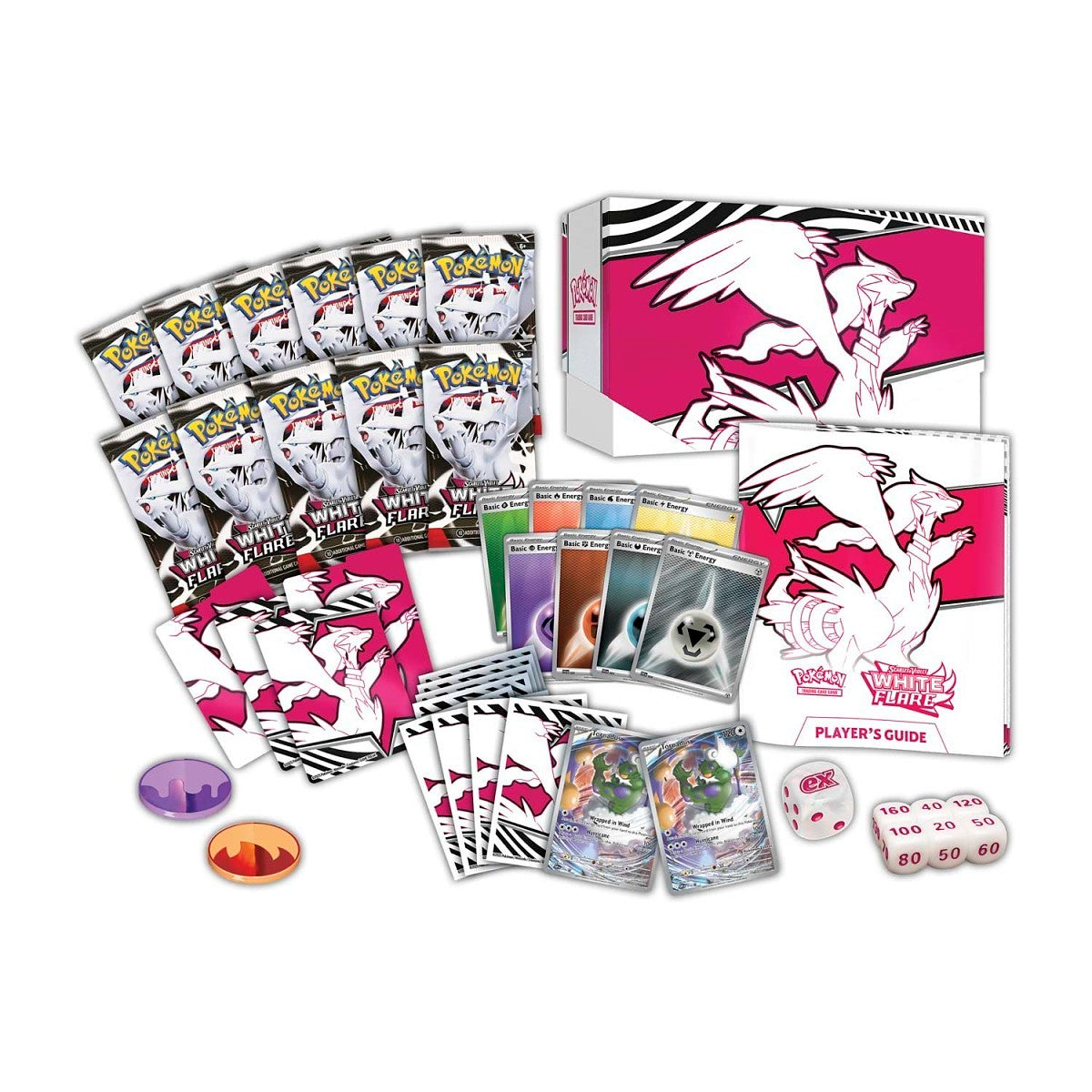 White Flare Elite Trainer Box Pokemon Center Pokemon Trading Card Game