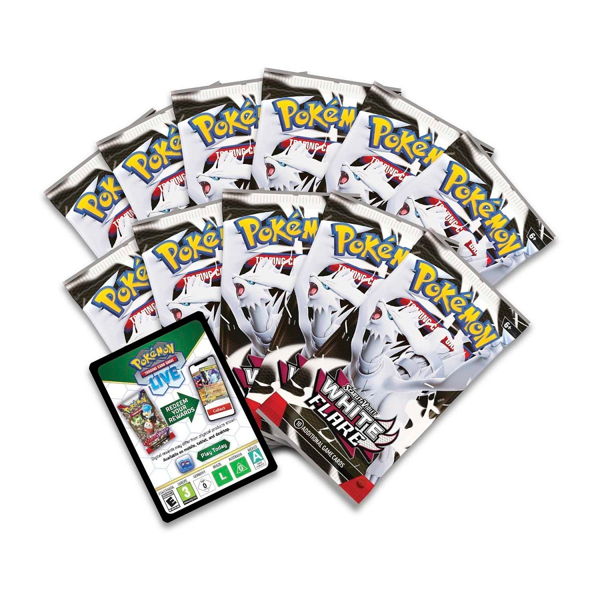 White Flare Elite Trainer Box Pokemon Center Pokemon Trading Card Game