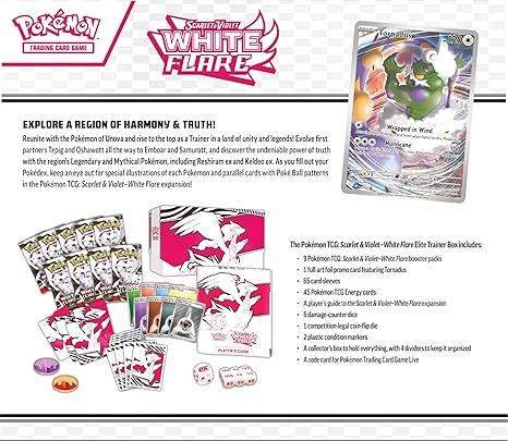 White Flare Elite Trainer Box Pokemon Trading Card Game