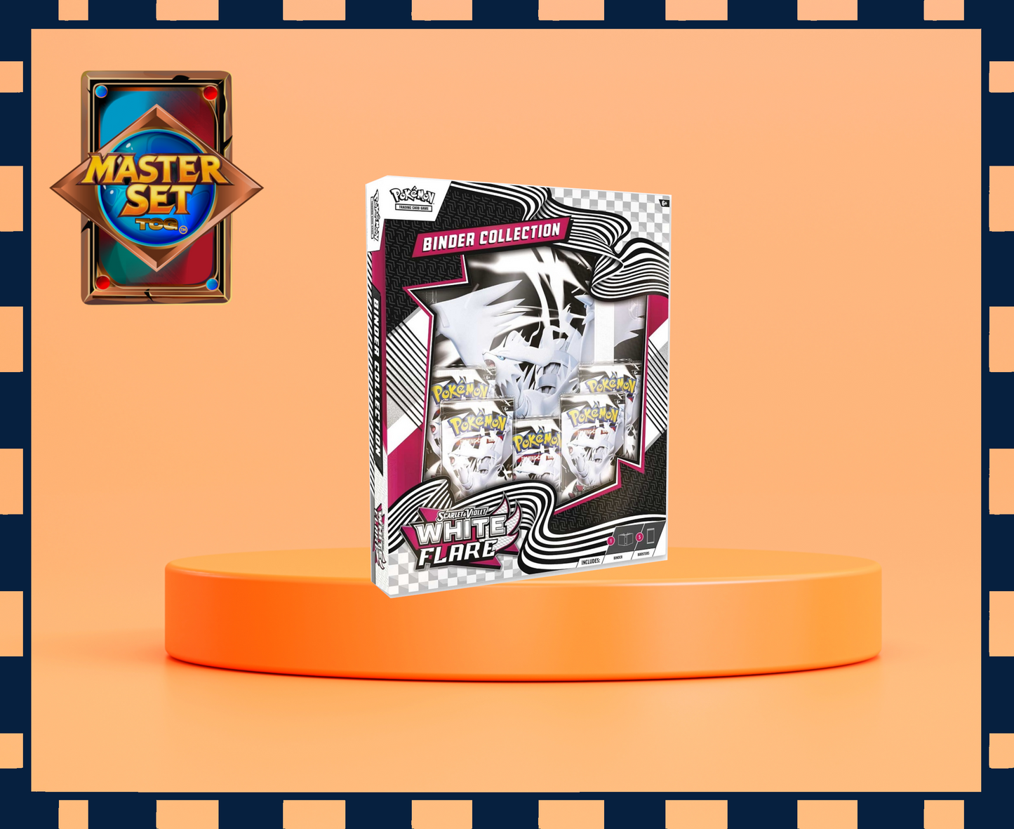 White Flare Binder Collection Pokemon Trading Card Game